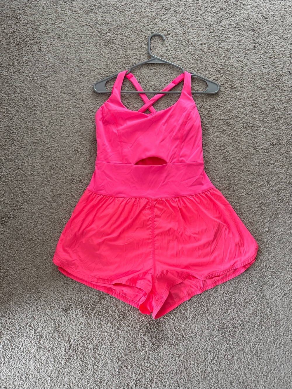 Free people movement Hot Pink Crossback Romper